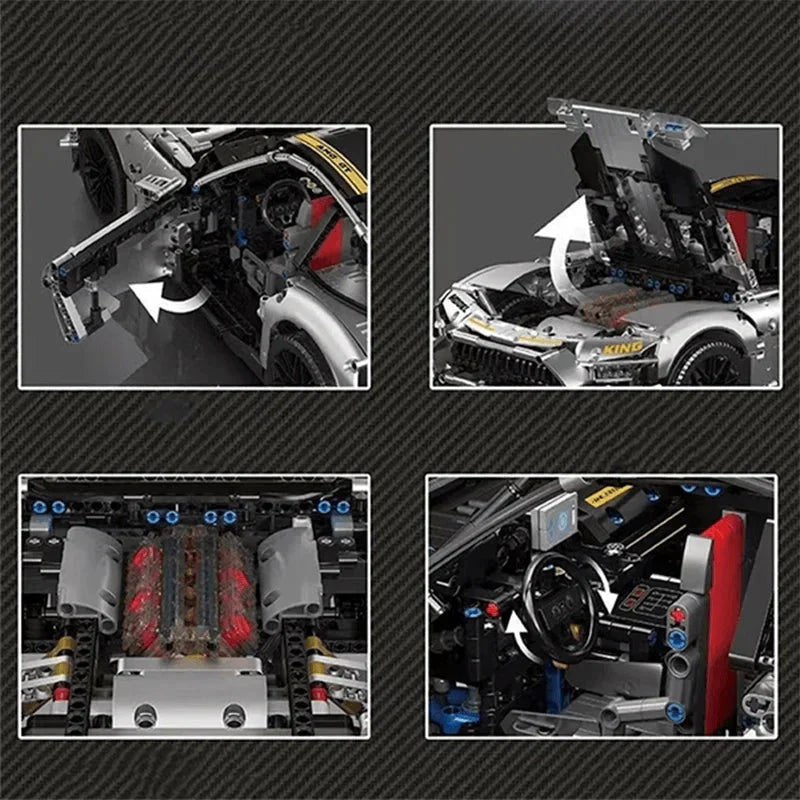Mould King 13126 - Static Version - German GTR V8 Coupe - vue 2 | Power Blockz