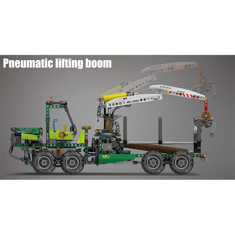 Mould King 19006 - Pneumatic Forestry Harvester - vue 6 | Power Blockz