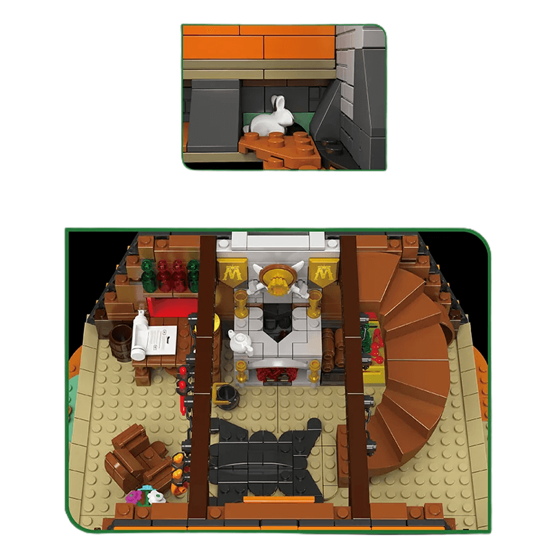 Mould King 16053 - Wooden Cabin In The Woods - vue 4 | Power Blockz