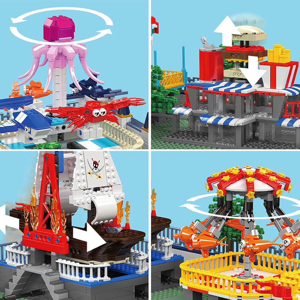 Mould King 11022 - Motorized Amusement Park - Ultimate Edition - vue 8 | Power Blockz