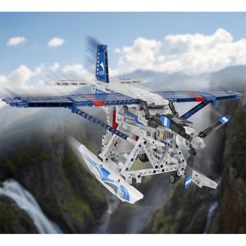 Mould King 15014 - Remote Controlled Amphibious Plane - vue 4 | Power Blockz