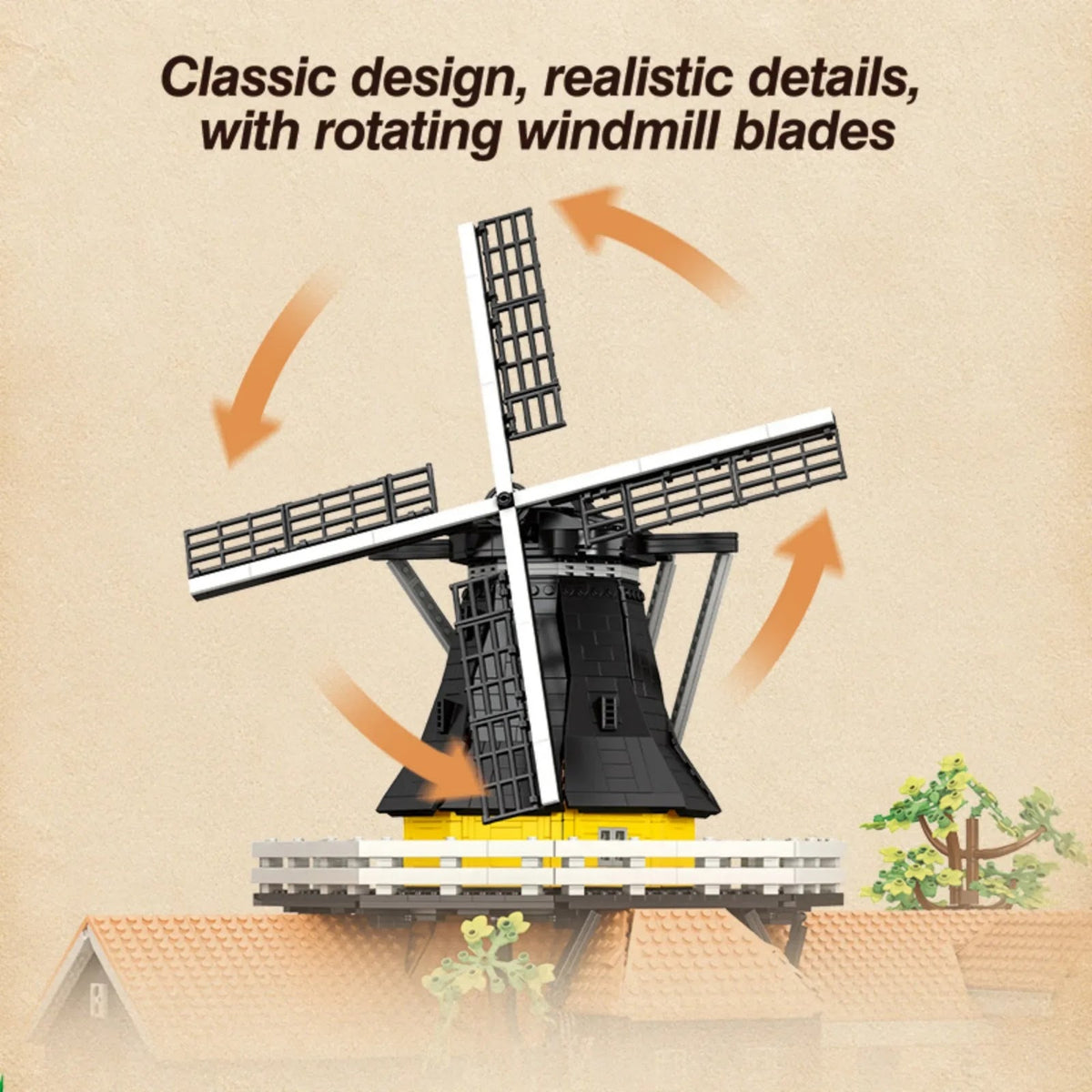 Reobrix 55019 - The Dutch Windmill - vue 6 | Power Blockz