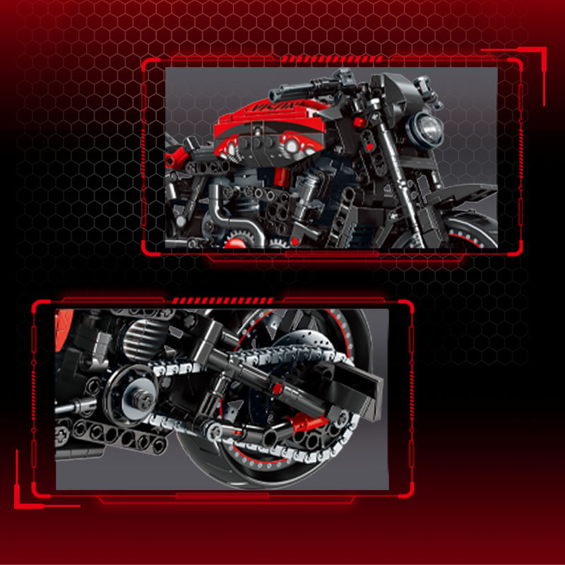 LEIBAO 8160 - Modern Cruiser Motorcycle - vue 5 | Power Blockz