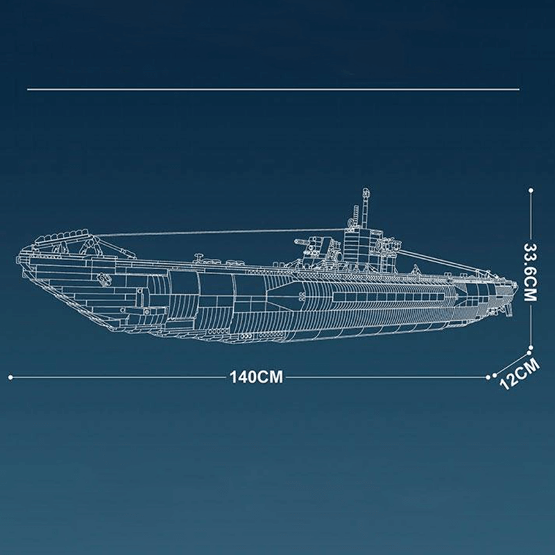 Reobrix 33050 - German U Boat - vue 5 | Power Blockz