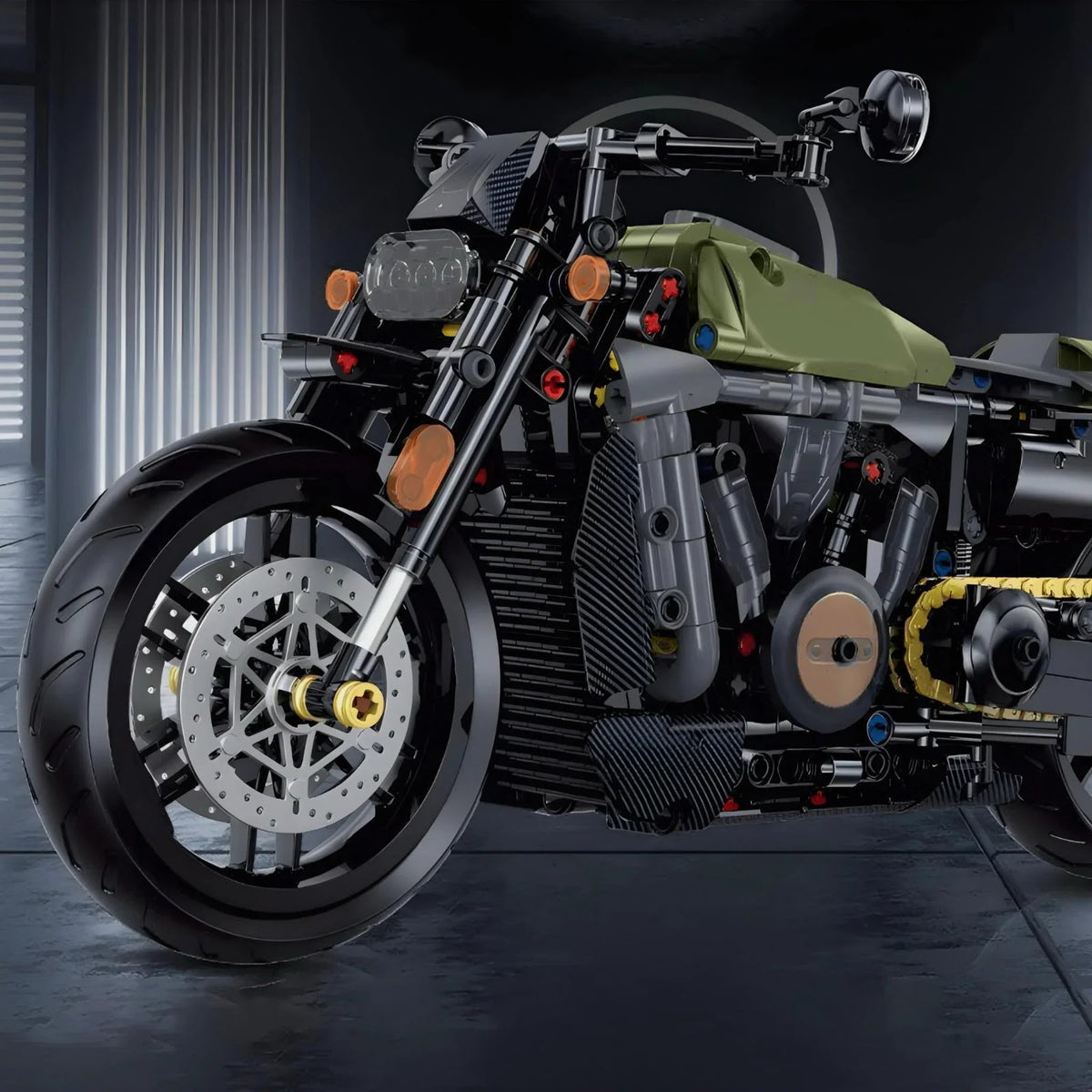 Custom V-Twin Chopper | 634pcs - Custom V-Twin Chopper - vue 2 | Power Blockz