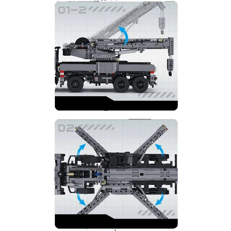 CaDa C6150 - Static Version - Armored Military Crane Truck - vue 7 | Power Blockz