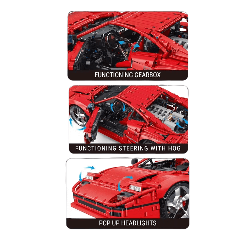 CBOX JD017 - Twin-Turbo F40 Supercar Icon - vue 6 | Power Blockz