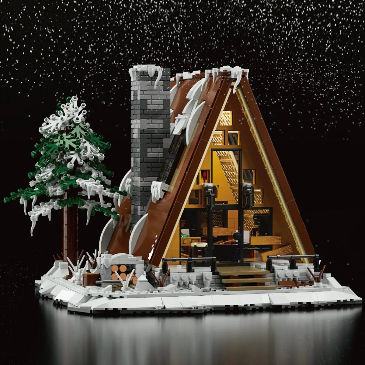 Xbert 66151 - A-Frame Snow Cabin - vue 5 | Power Blockz