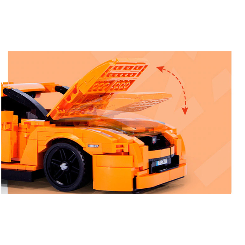 SY8407 - R35 GTR Godzilla Orange - vue 6 | Power Blockz
