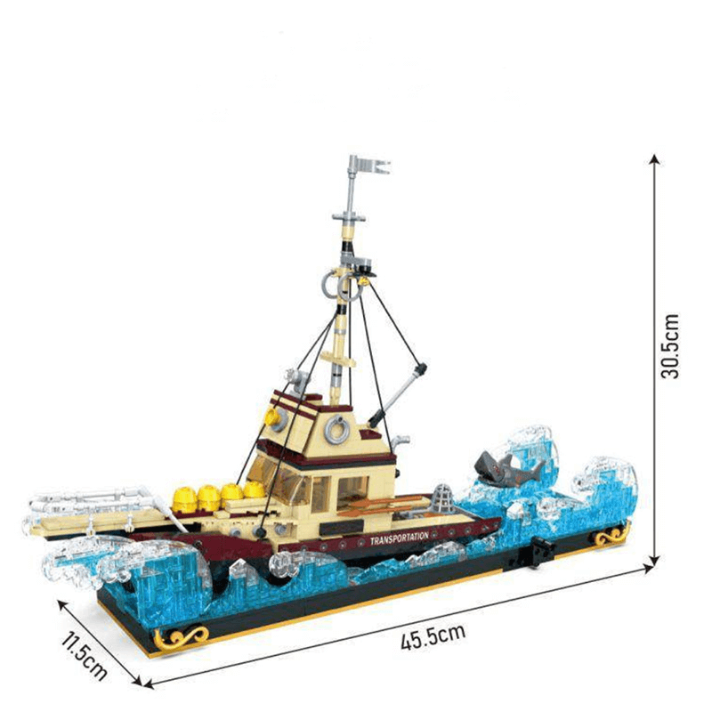XJD JD026-074 - Ship at Sea Sculpture - vue 5 | Power Blockz