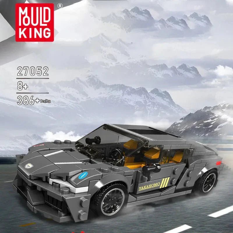 Mould King 27052 - Mini Twin-Turbo Track Hypercar - vue 2 | Power Blockz