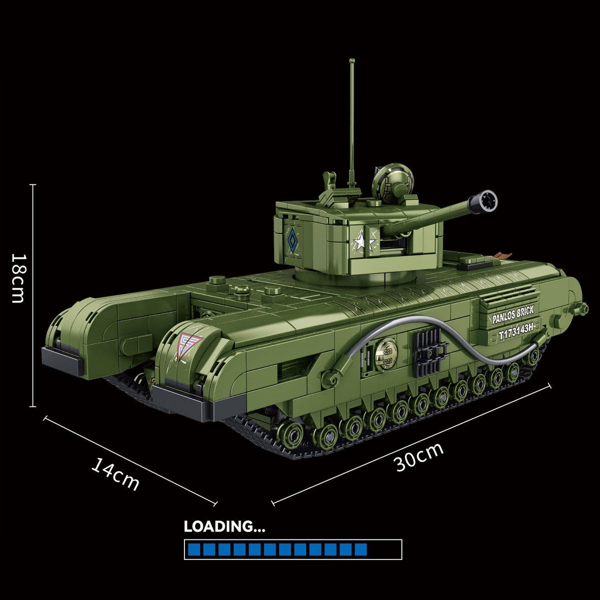 Panlos 632014 - Churchill tank - vue 5 | Power Blockz