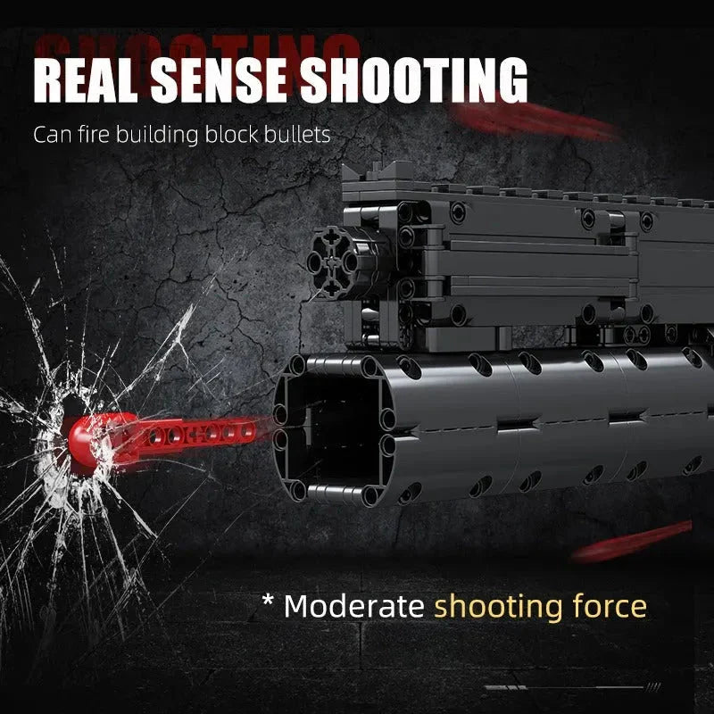 Mould King 14014 - Motorized Grenade Launcher - vue 10 | Power Blockz