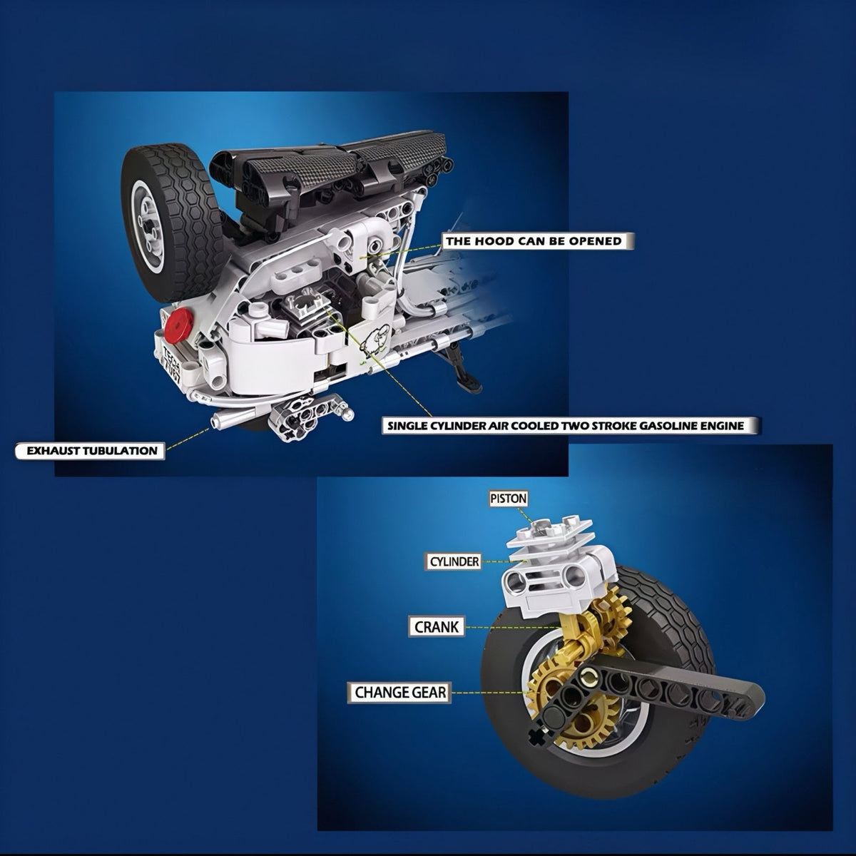 Winner 7067 - 125cc City Scooter - vue 5 | Power Blockz