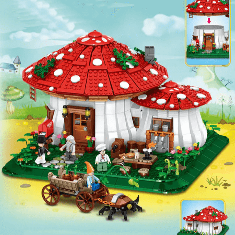 ZHEGAO 01016 - Mushroom House - vue 5 | Power Blockz