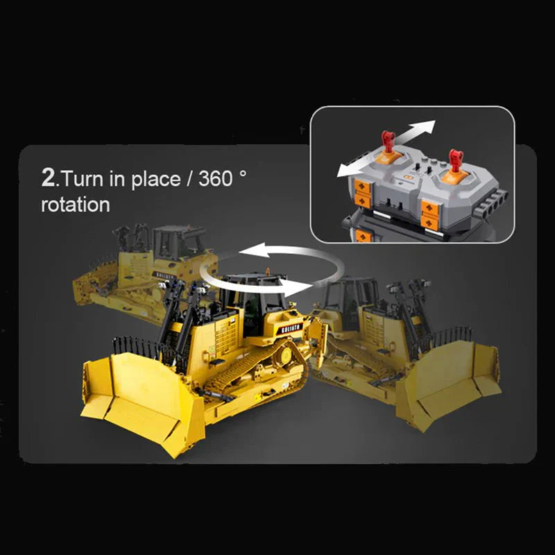 CaDa C61056W - Goliath Heavy Bulldozer - vue 4 | Power Blockz