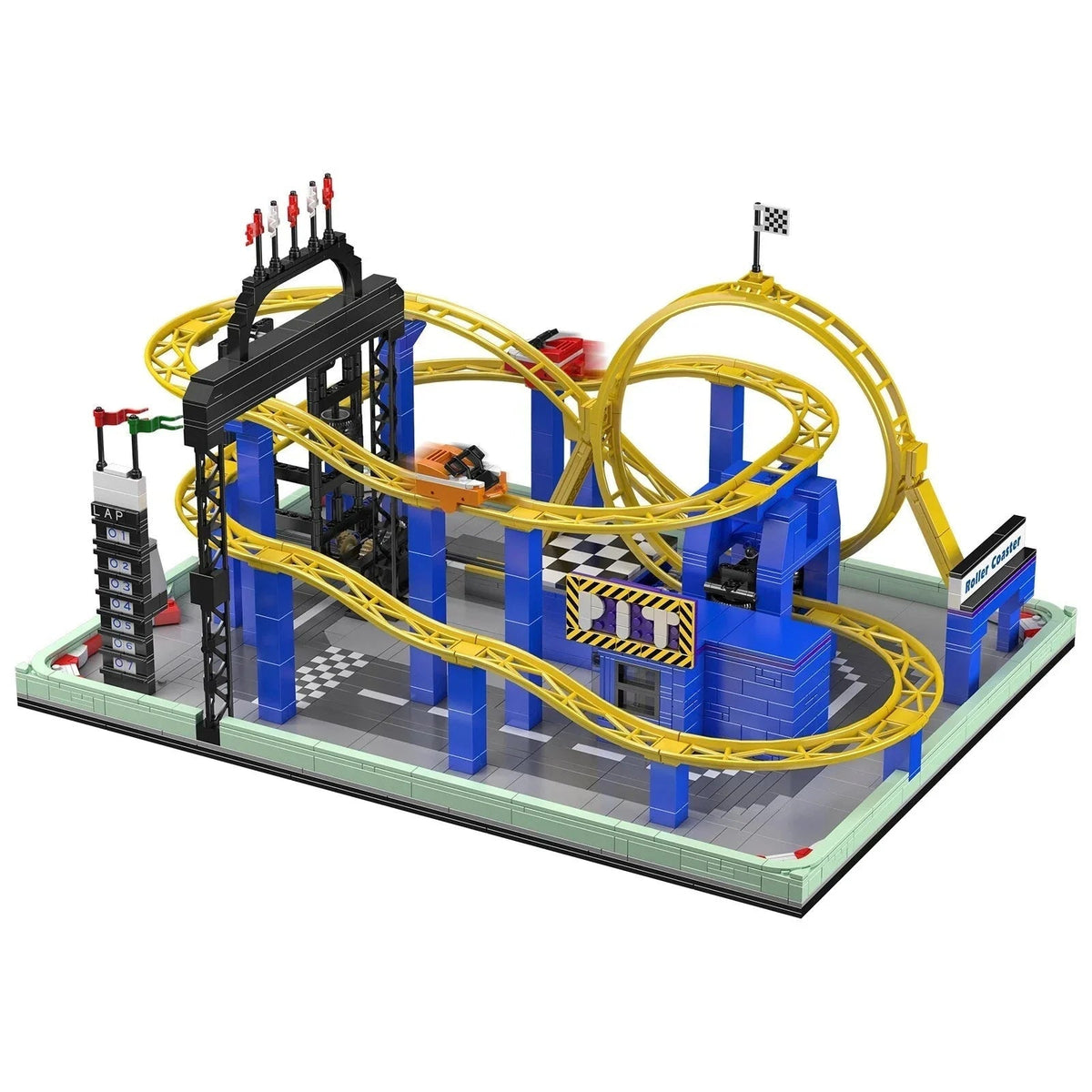 Mould King 11020 - Spinning Roller Coaster Park | Power Blockz