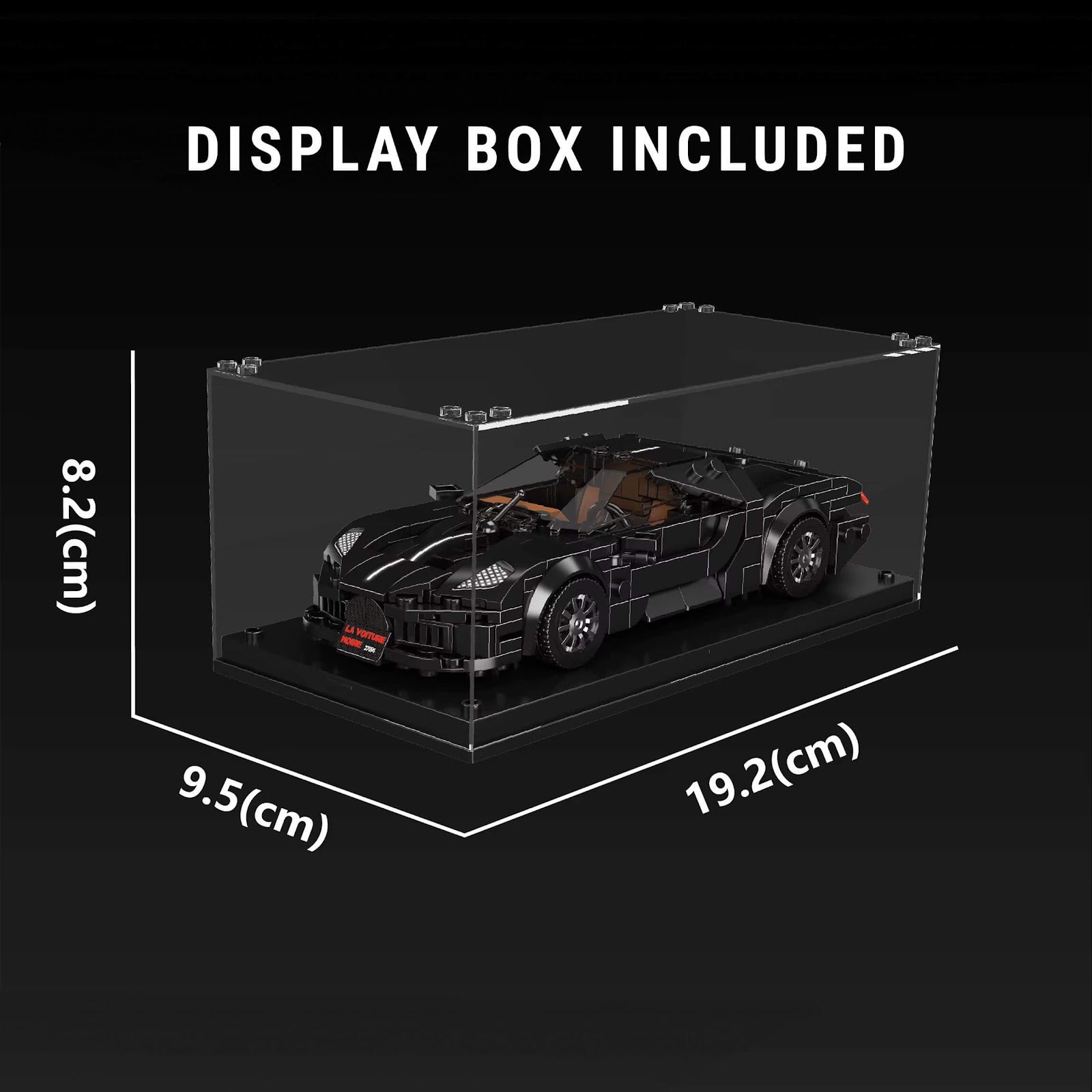 Mould King 27096 - La Voiture Noire Hypercar - vue 5 | Power Blockz