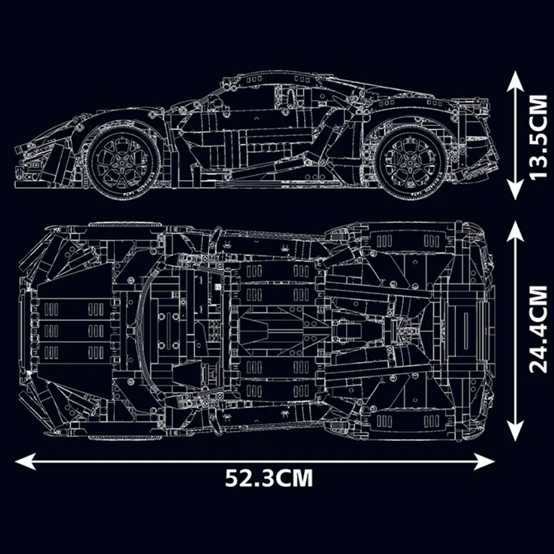 Mould King 13190 Static - Exclusive Lebanese Hypercar - vue 6 | Power Blockz