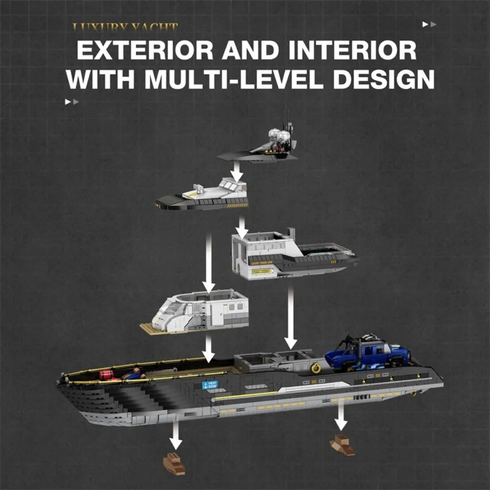 Reobrix 66103 - Modern Luxury Yacht - vue 4 | Power Blockz