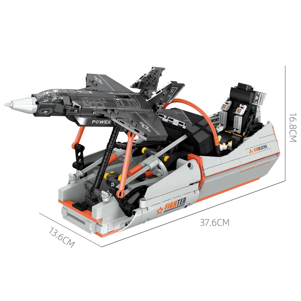 JIESTAR JJ9230 - F35 Fighter Jet Simulator - vue 7 | Power Blockz