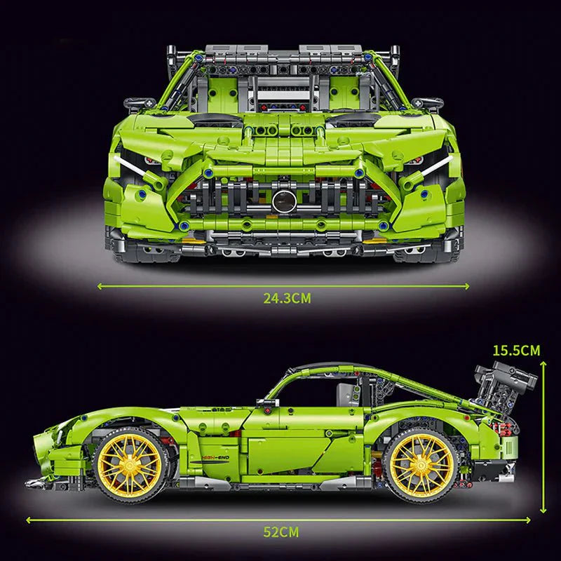 FeiFan F10001 - Static Version - Green Track GTR V8 Coupe - vue 7 | Power Blockz