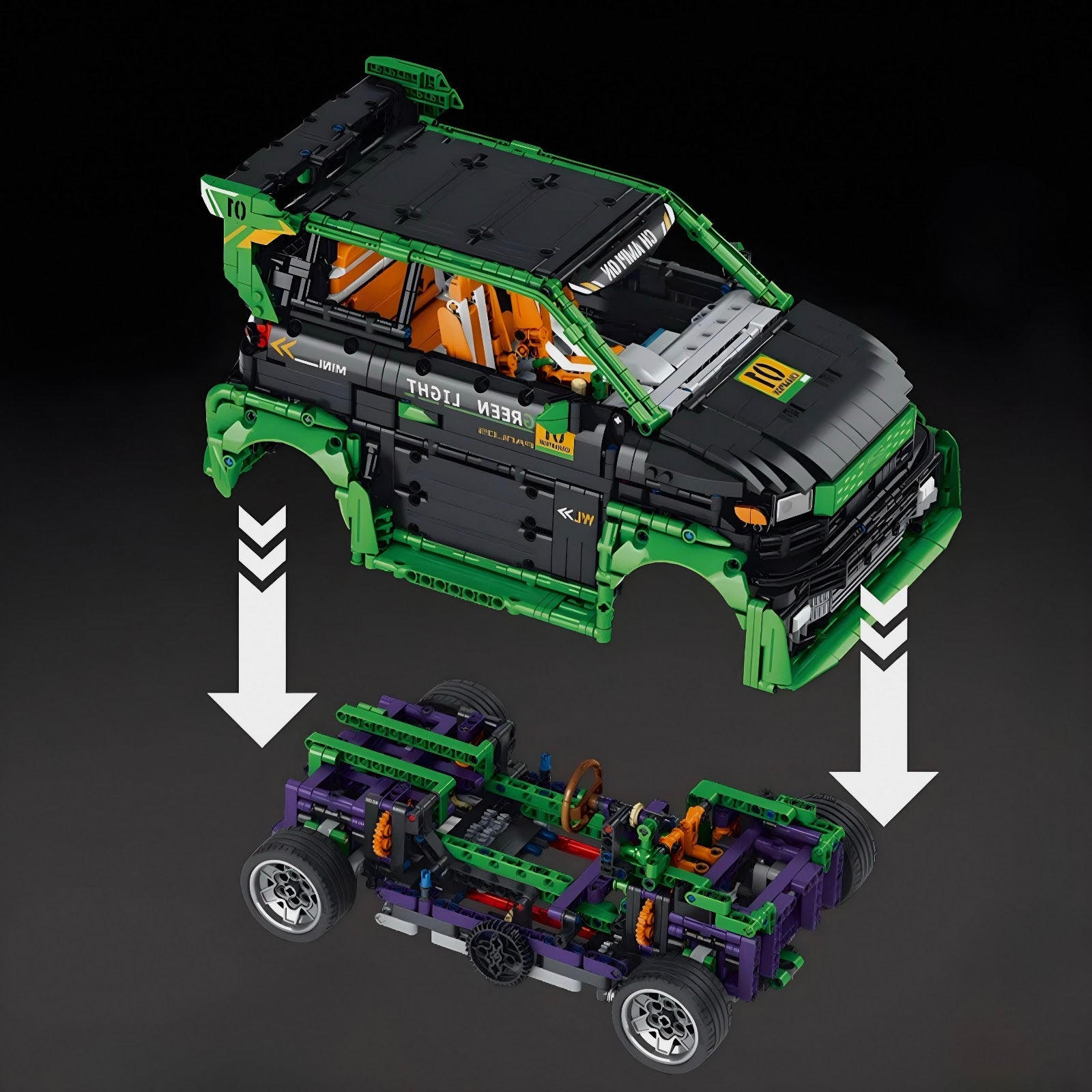 Panlos 685013 - 400BHP Baby Rocket - vue 3 | Power Blockz