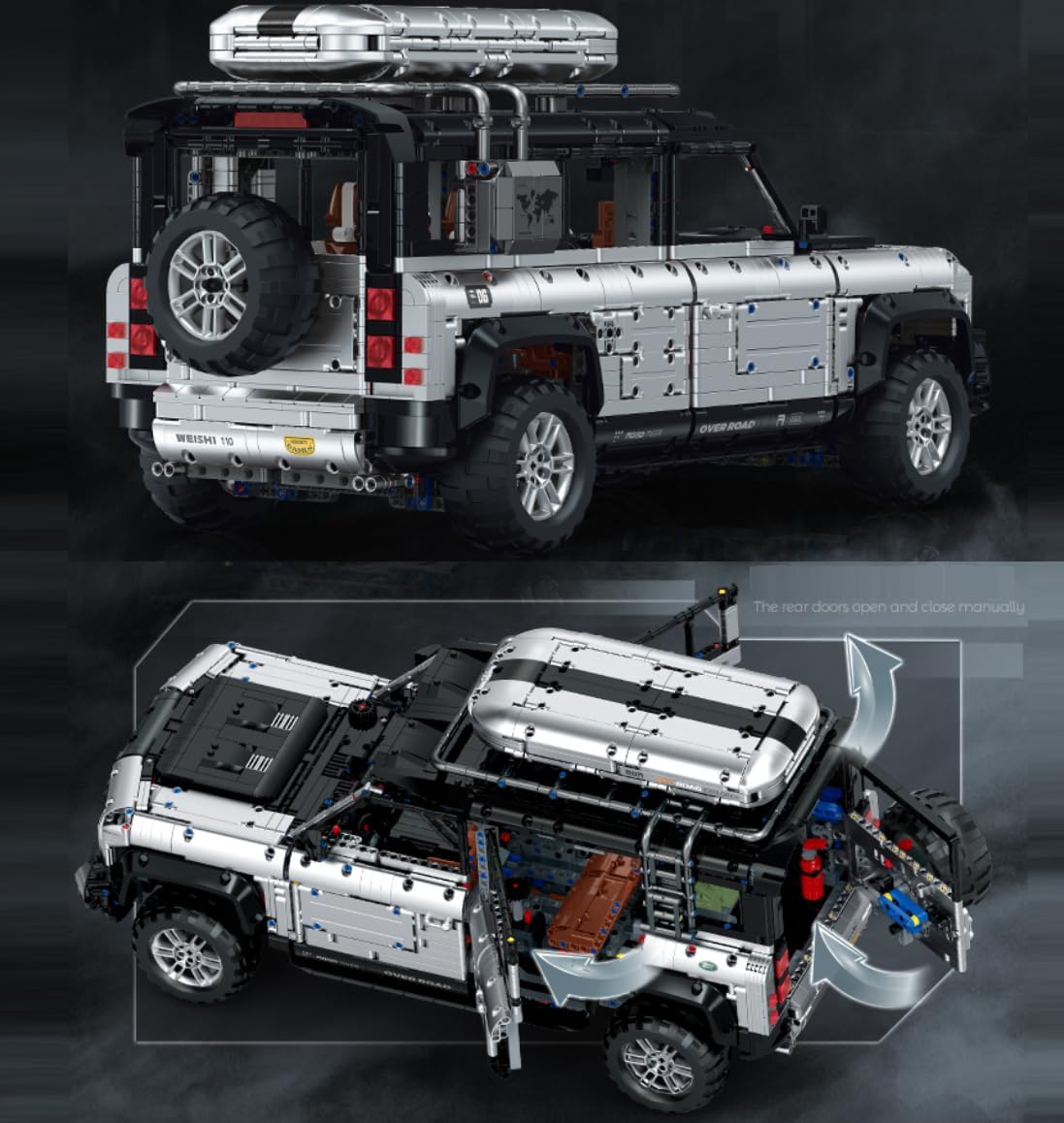 Guly 10620 - Static Version - Defender 110 Expedition 4x4 Utility - vue 4 | Power Blockz