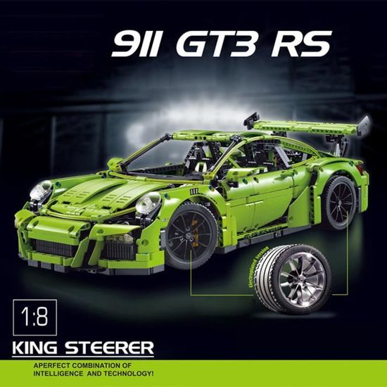 DECOOL 90089 - White - Aero-Tuned 911 GT3RS Track Coupe - vue 3 | Power Blockz