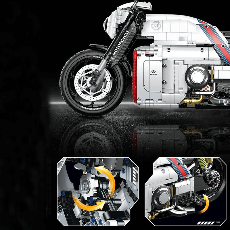 Guly 60520 - Cyberpunk Mecha Sport Bike - vue 7 | Power Blockz