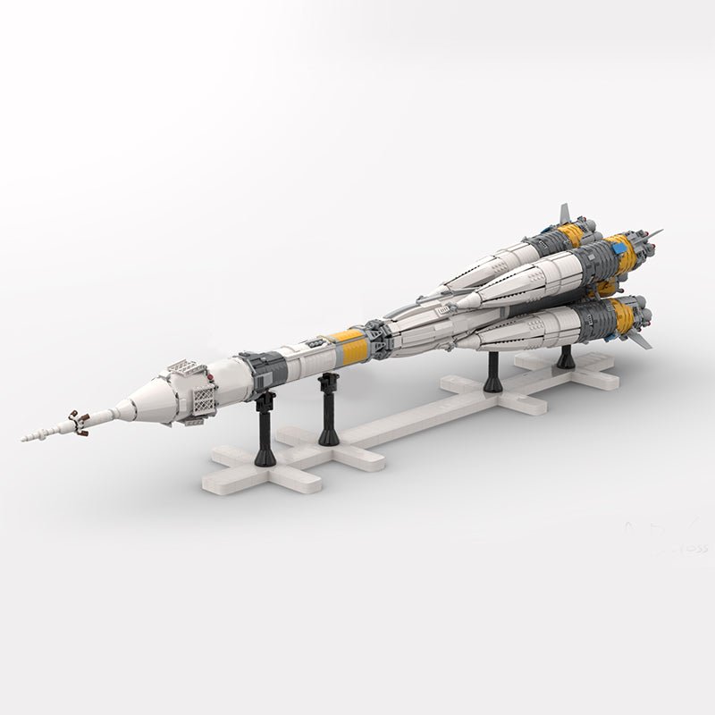 Gobricks MOC-109502 - Soyuz-FG Rocket - vue 2 | Power Blockz