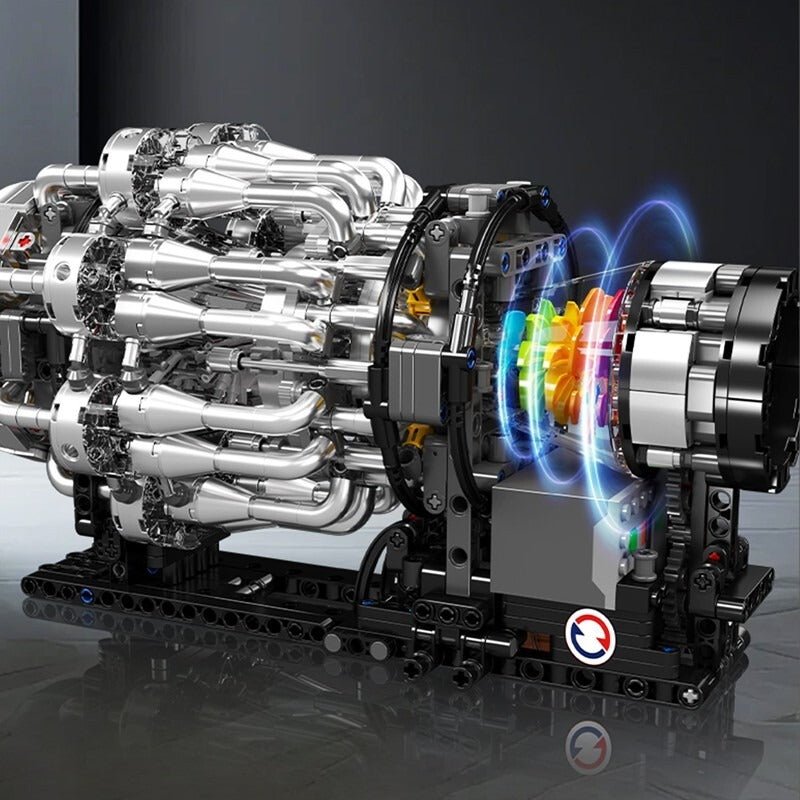 Mould King 10216 - Turbojet Engine Model Kit - vue 2 | Power Blockz