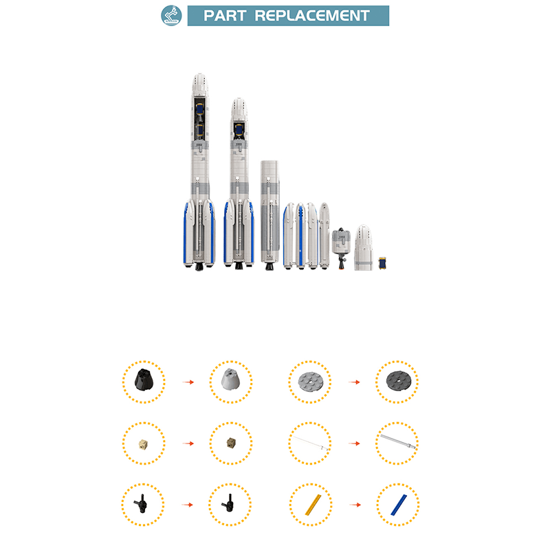 Gobricks MOC-29196 - Arianespace Ariane 6 - vue 3 | Power Blockz