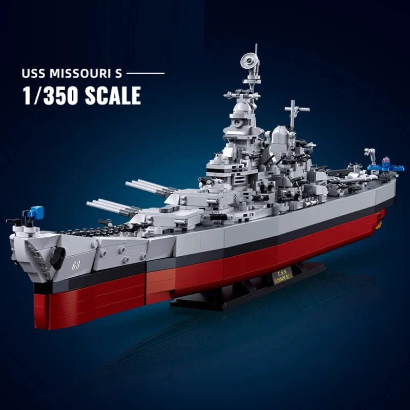 Sluban M38-B1291 - WWII Battleship 1945 - vue 3 | Power Blockz