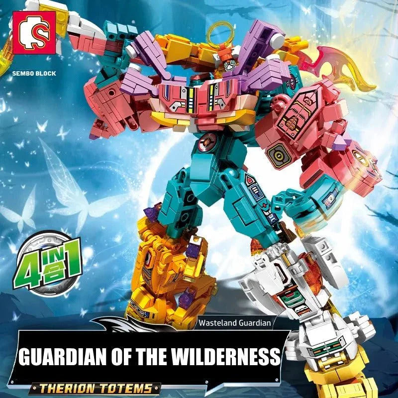 Wilderness Guardian Transforming Mecha Bricks Kids Toy | 927pcs - Wilderness Guardian Transforming Mecha Bricks Kids Toy - vue 3 | Power Blockz