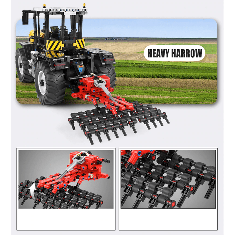 Mould King 17019 - High-Speed Farm Tractor - vue 2 | Power Blockz