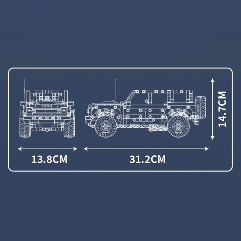 Mould King 15085 - Bronco American Adventure 4x4 2024 - vue 9 | Power Blockz