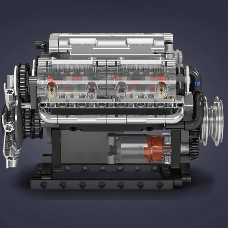 Mould King 10188 - Motorized V8 Muscle Engine - vue 7 | Power Blockz