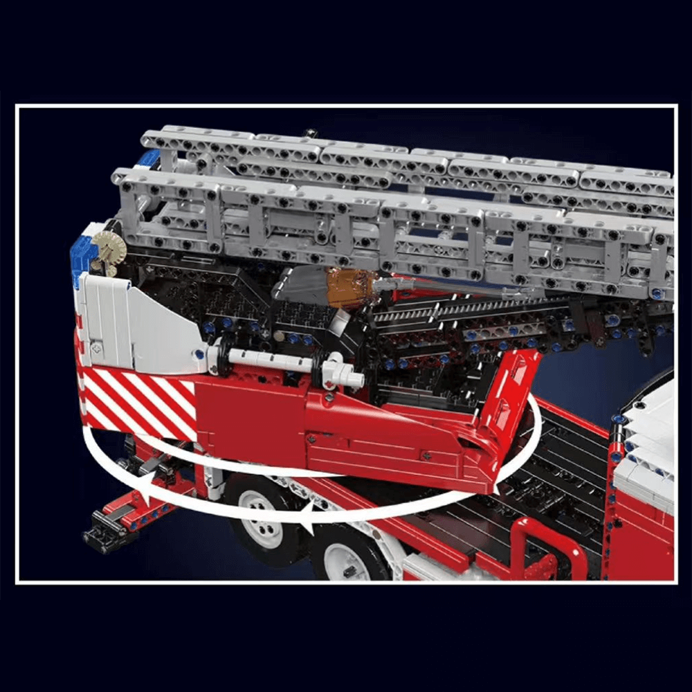 Mould King 17022 - Fire Rescue Ladder Truck - vue 5 | Power Blockz