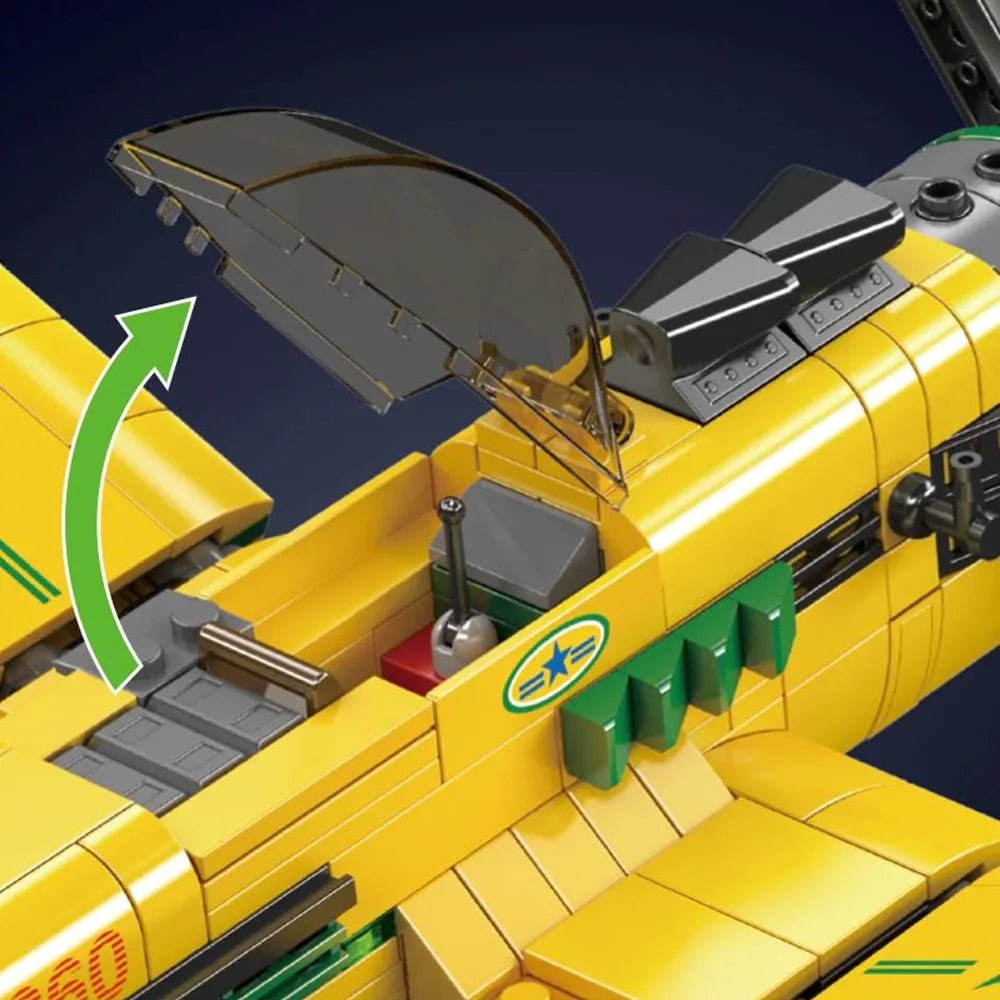 Mould King 24060 - Brazilian Propeller-Driven Racing Aircraft - vue 5 | Power Blockz