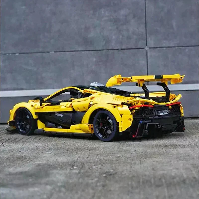 Jiestar 91101 - Track-Only Hypercar P1 GTR Yellow - vue 9 | Power Blockz