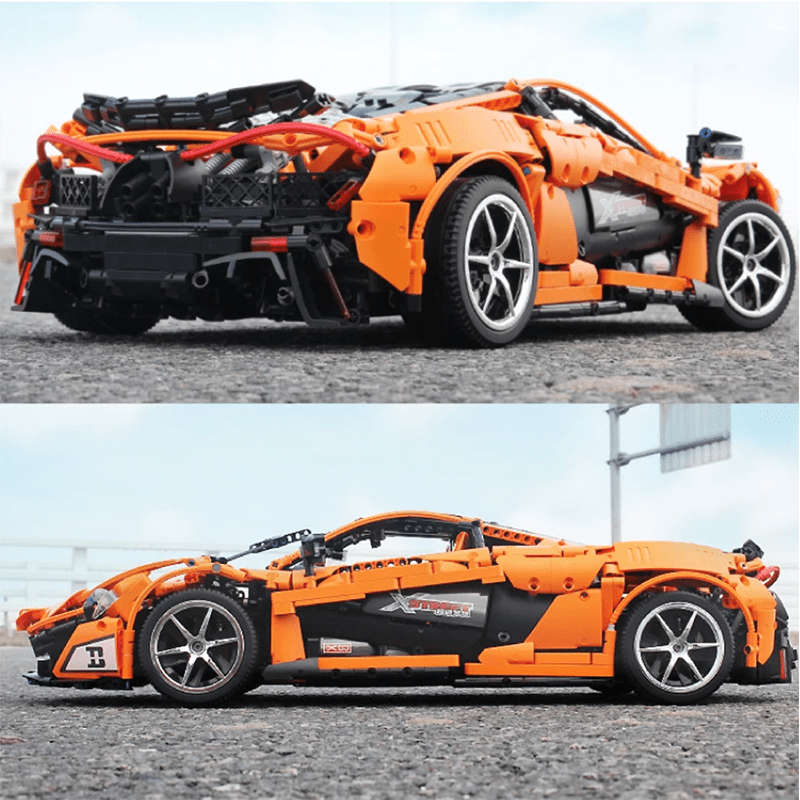 Mould King 13090S - Static Version - Orange Hybrid Hypercar P1 - vue 6 | Power Blockz
