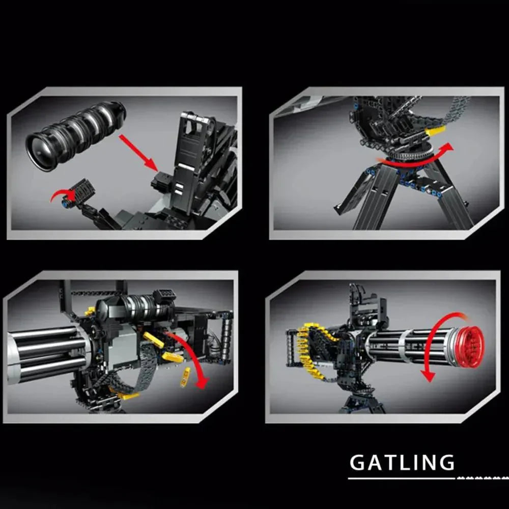 Pangu 15004 - Motorized Gatling Heavy Machine - vue 5 | Power Blockz