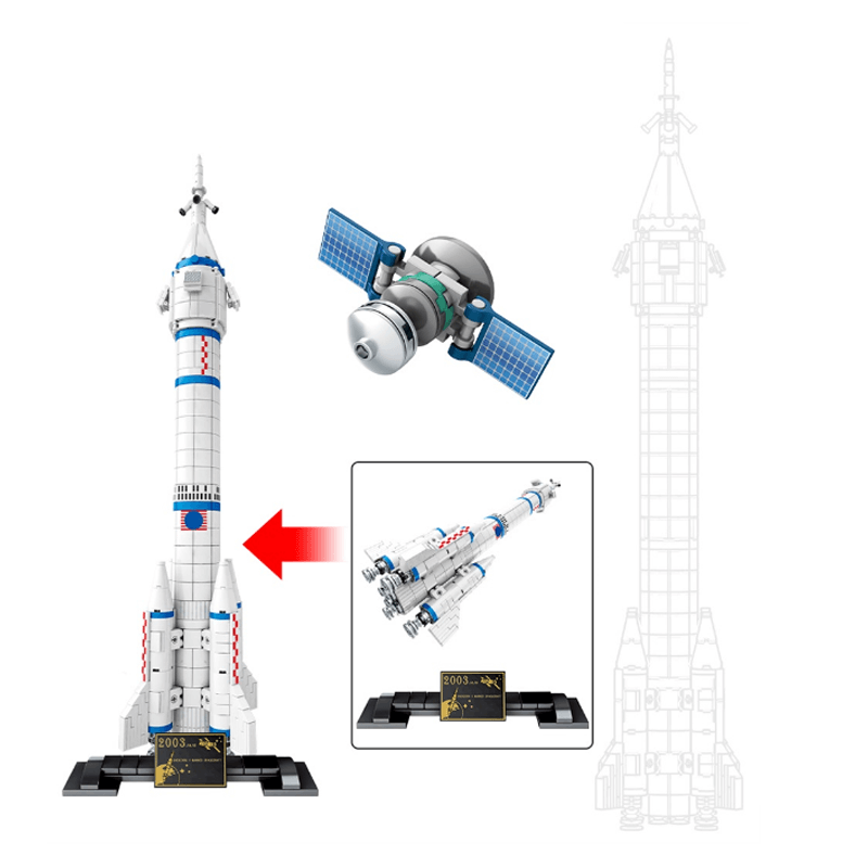 Sembo 203304 - Long March 2F Launch Vehicle - vue 3 | Power Blockz
