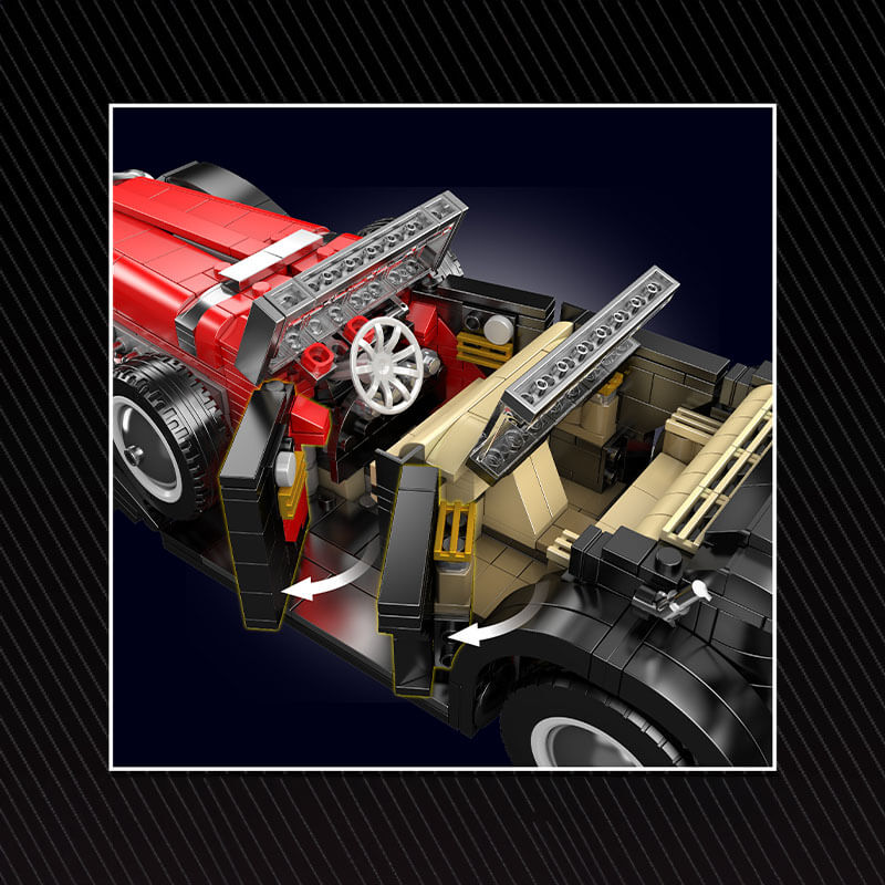 Mould King 10114 - Classic British T50 Luxury Sedan - vue 8 | Power Blockz