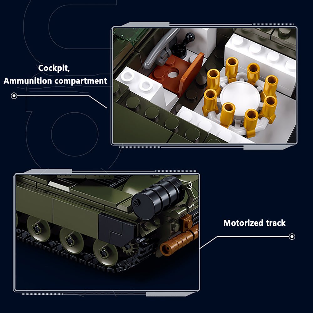 Sluban M38-B1178 - M38-B1178 T-80BVMS Main Battle Tank - vue 7 | Power Blockz