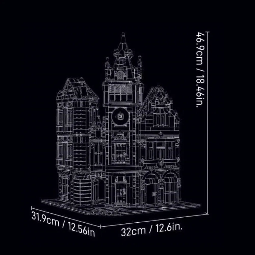 JIESTAR 57026 - Clock Tower Modular Building - vue 6 | Power Blockz