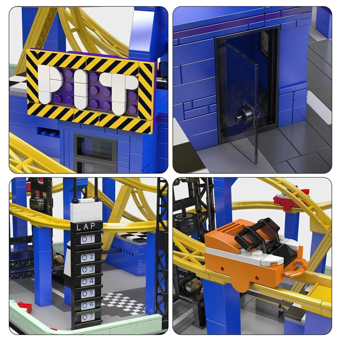 Mould King 11020 - Spinning Roller Coaster Park - vue 2 | Power Blockz