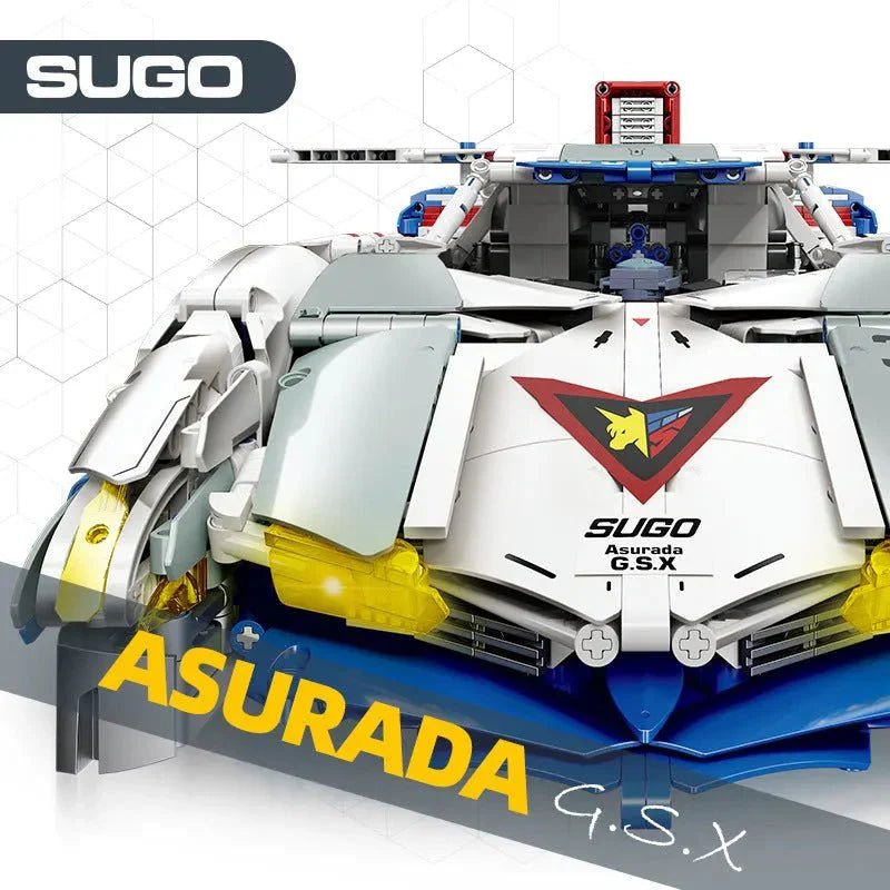 Jiestar 92033 SUGO Asurada G.S.X - Futuristic Cyber GP Prototype - vue 3 | Power Blockz