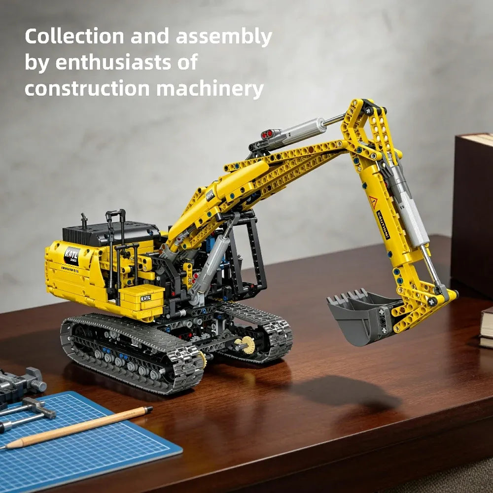 JIESTAR 57023 - Crawler Excavator - vue 2 | Power Blockz